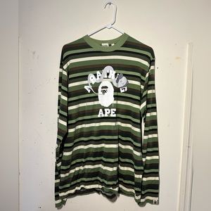 Men’s Bathing Ape and Kaws long sleeve vintage tee
